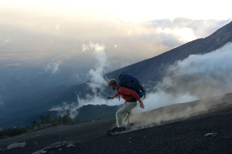 Acatenango Volcano 2-Day Hike - The Descent: Alternate Route, More Microclimates, and 3 Hours of Survival-But-Beautiful