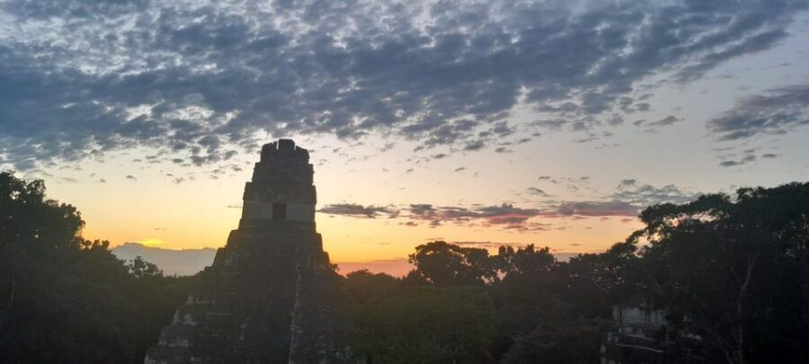 From Flores: Tikal Sunrise Archaeological Tour - The guided ruins route: Temple I, Temple II, and the main square