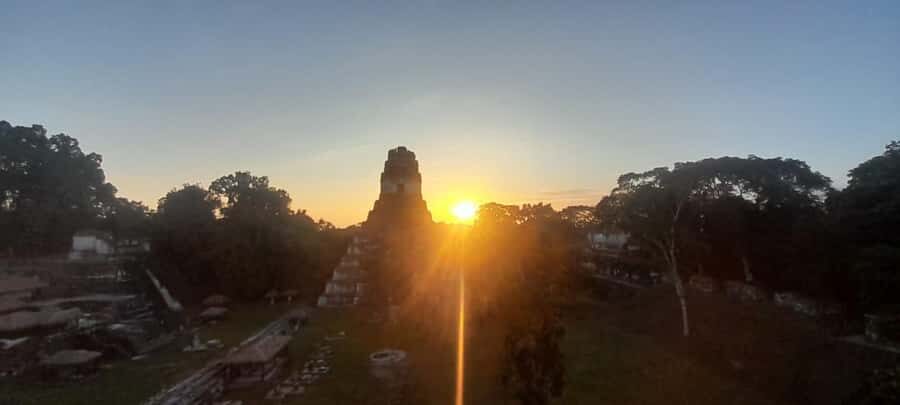 From Flores: Tikal Sunset Tour - Guided Route Through Gran Plaza, Temple I, Temple II, and Temple IV