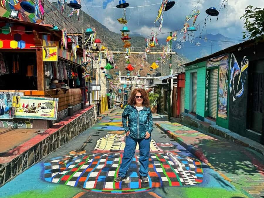 One-day tour from Antigua to Lake Atitlán - San Pedro La Laguna: quiet streets and a church stop you can actually use