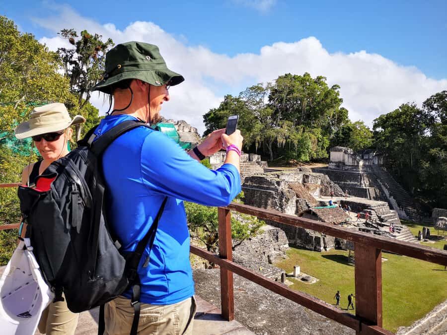 Tikal Sunrise, Archeological focus and Wildlife Spotting - Temple IV at Sunrise: The Jungle Wakes Up First