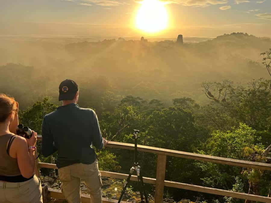 Tikal Sunrise, Archeological focus and Wildlife Spotting - North Acropolis: Royal Cemeteries and Rain God Masks